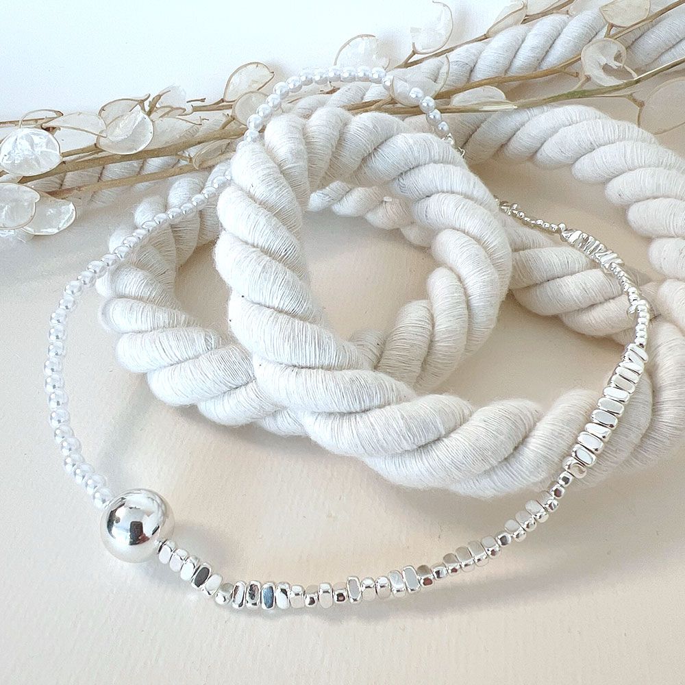 گردنبند مرواریدی طلایی 