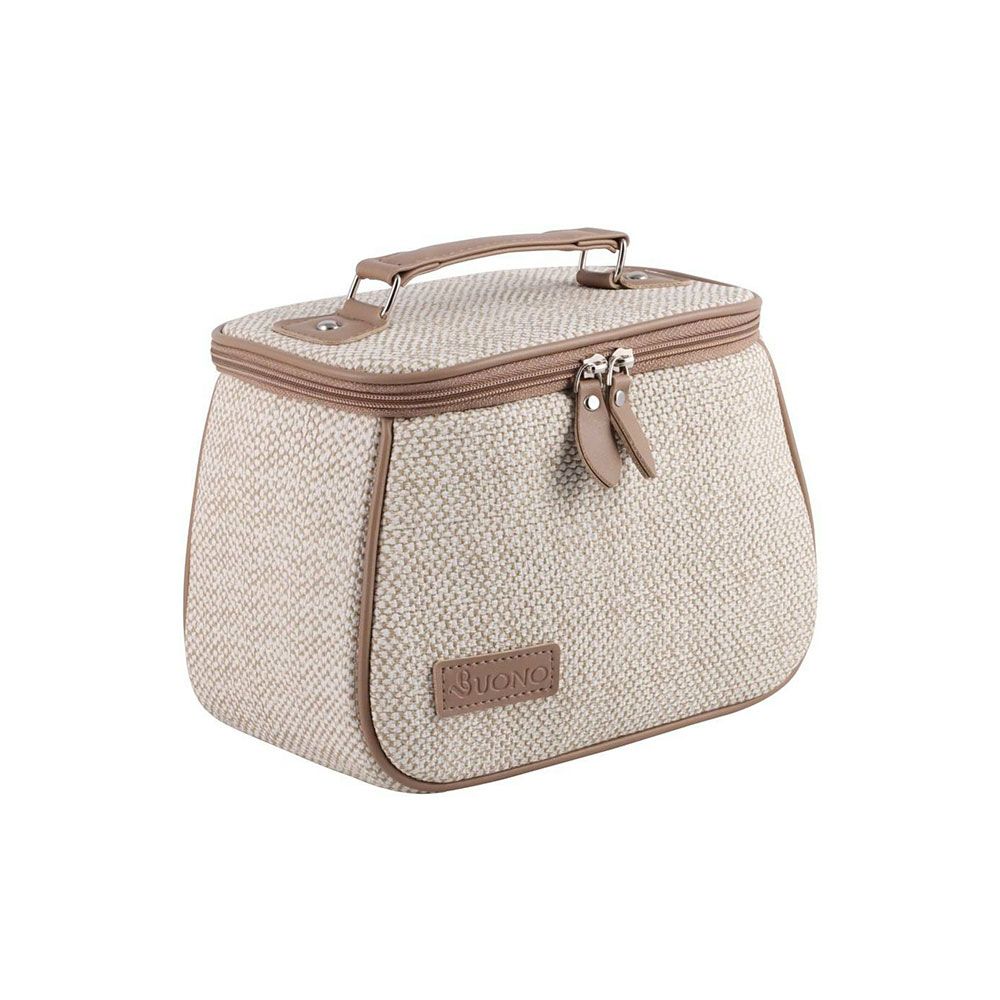 کیف آرایشی چرمی کنف 5080 کرم 