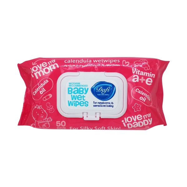 دستمال مرطوب کودک کالاندولا 50 برگ