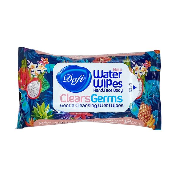 دستمال مرطوب پاک کننده دست و صورت 12 برگ