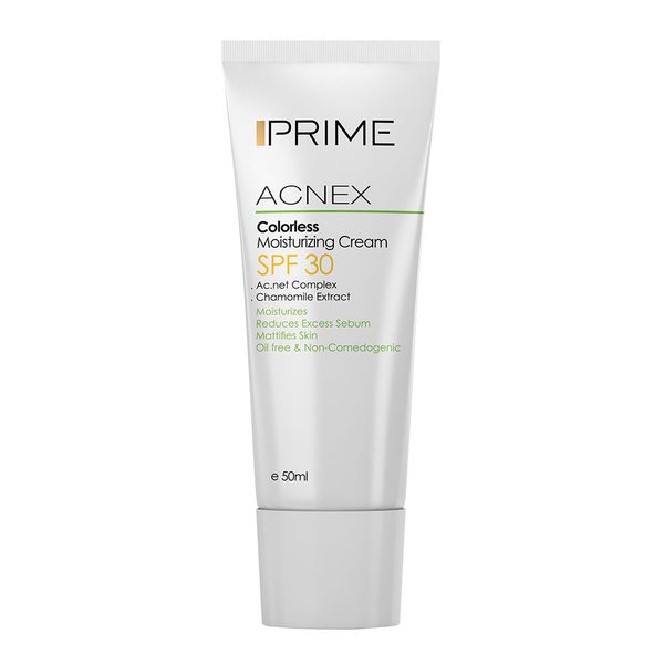 کرم مرطوب کننده بی رنگ Acnex فاقد چربی SPF30