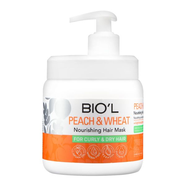 ماسک موی هلو و جوانه گندم، موی خشک و وز