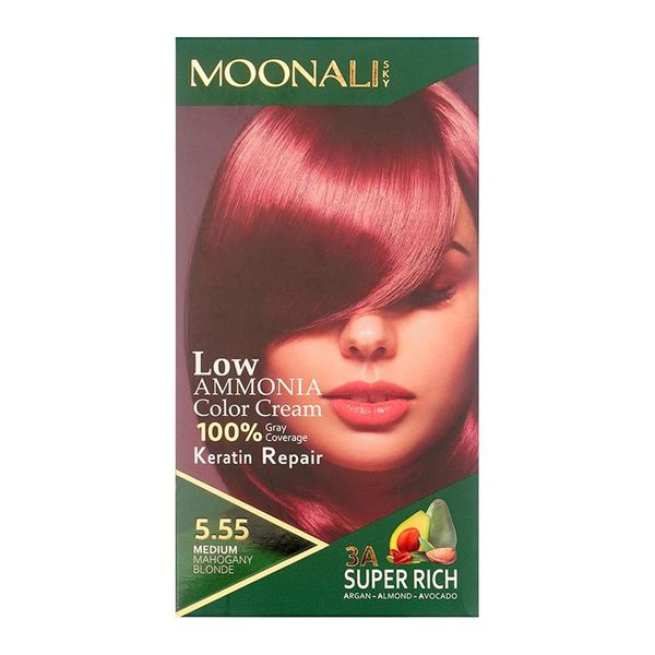 کیت رنگ مو سری رنگهای بلوند ماه گونی 5.55