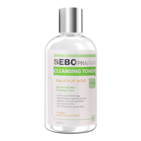 تونر پاک کننده پوست صورت مناسب پوست چرب سبو فارما 250 میل 