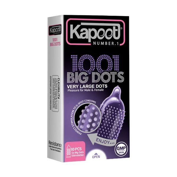 کاندوم 10 عددی Big Dots 1001