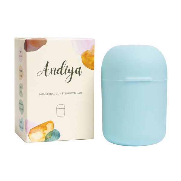 لیوان ضدعفونی کننده کاپ قاعدگی آبی 