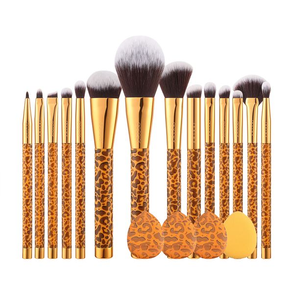 ست براش پلنگی 14 عددی