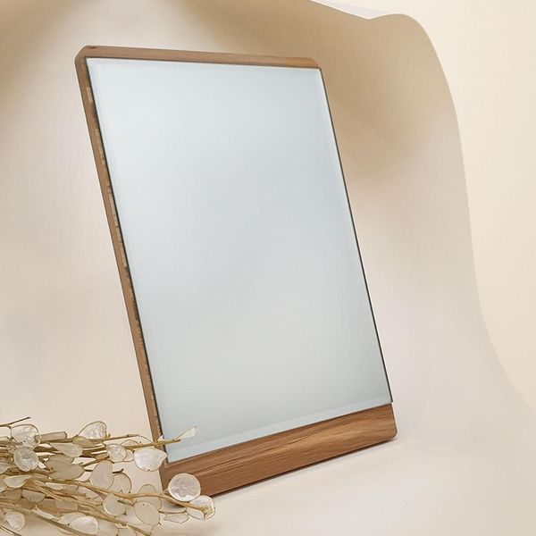 آینه رومیزی مستطیل چوبی
