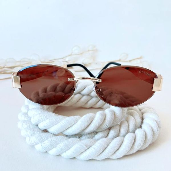 عینک آفتابی سلین بدون فریم شیشه قهوه‌ای 