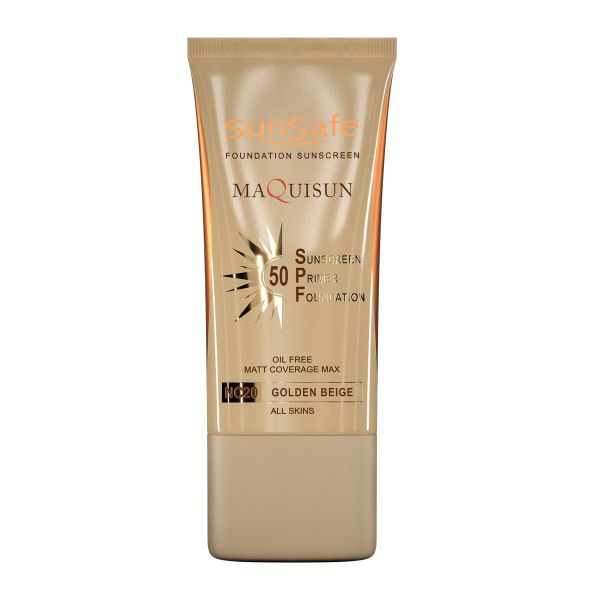 ضد آفتاب کرم‌ پودری بژ طلایی مکی‌ سان SPF50 NC20