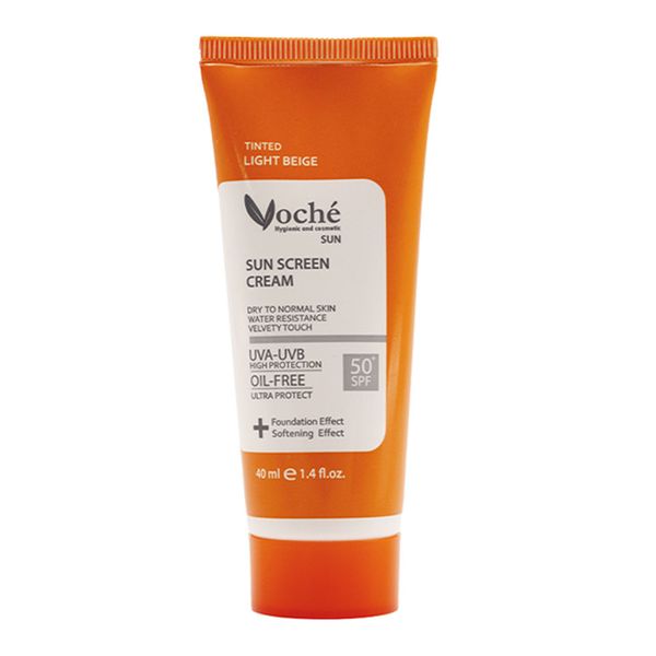 ضد آفتاب رنگی پوست های خشک و معمولی SPF50 بژ روشن 