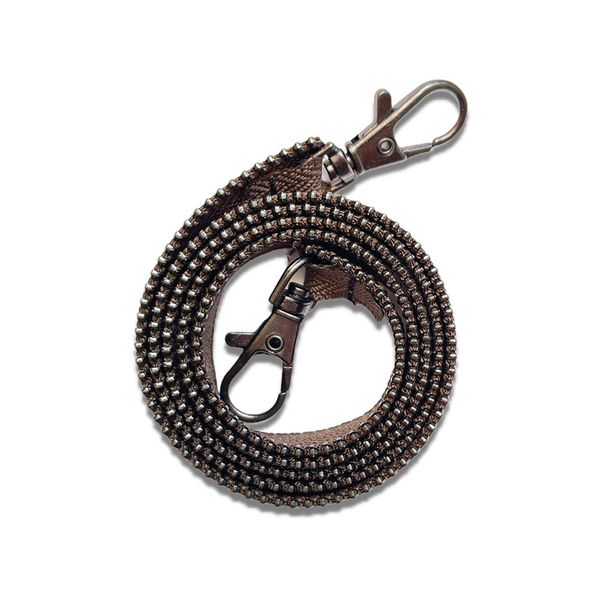 بند ماسک طرح زیپ قهوه‌ای 