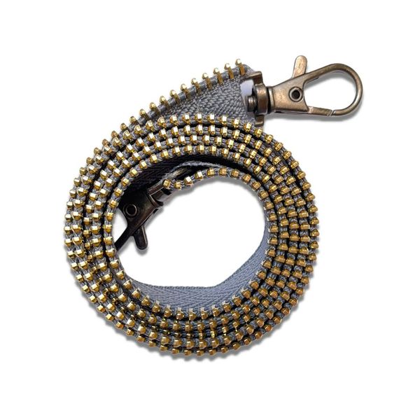 بند ماسک طرح زیپ طوسی 