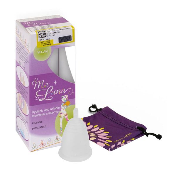 کاپ قاعدگی کلاسیک ساقه‌ای بزرگ سفید 