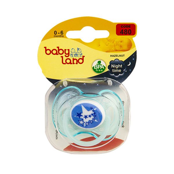 پستانک النا شب تاب فندوقی طرح ستاره سایز 1 (0 تا 6 ماه) 