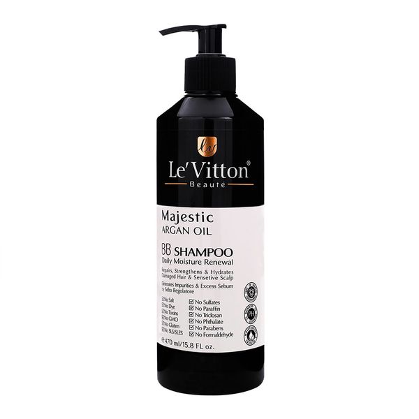 شامپو حاوی روغن آرگان و کراتین BB موهای خشک و آسیب دیده 470 میل