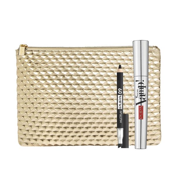 کیت ومپ ( ریمل اکستریم + مداد چشم + کیف طلایی ) 001