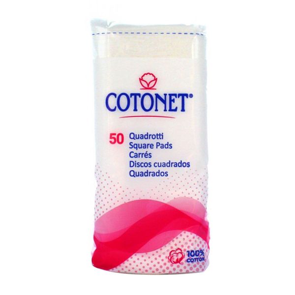 پد پاک کننده آرایش کتانی 50 عددی مربع