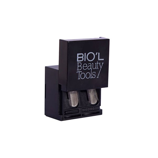 مداد تراش آرایشی دوقلو درب دار با پاک کننده تیغه رنگ مشکی 