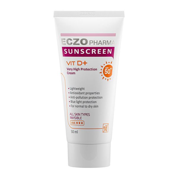 ضد آفتاب بی رنگ انواع پوست اگزو فارما spf50