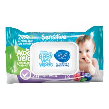 دستمال مرطوب پاک کننده کودک حساس درب دار