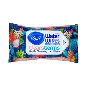 دستمال مرطوب پاک کننده دست و صورت 12 برگ