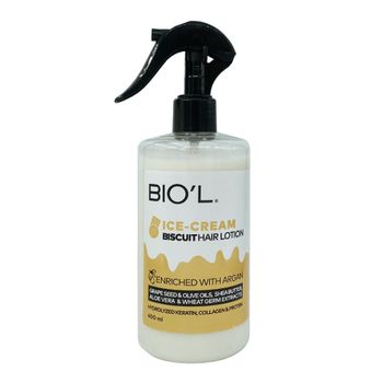 لوسیون موی رنگ شده و آسیب دیده بدون آبکشی بستنی بیسکوئیتی 400میل