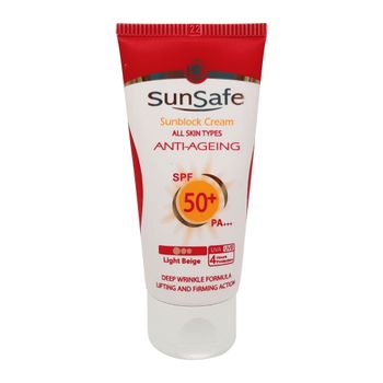 ضد آفتاب و ضد چروک SPF50 انواع پوست بژ روشن 
