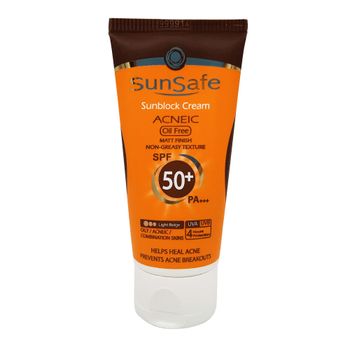ضد آفتاب رنگی فاقد چربی آکنئیک SPF50 بژ روشن 