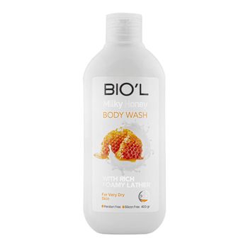 شامپو بدن کرمی شیر و عسل مناسب برای پوست های خیلی خشک