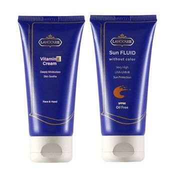 پک ضدآفتاب فلوئید بی رنگ و کرم ویتامین E