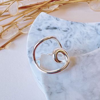 انگشتر دور پیچ نقره ای