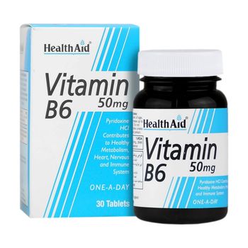 قرص ویتامین ب6 هلث اید 50 میلی گرم 30 عددی