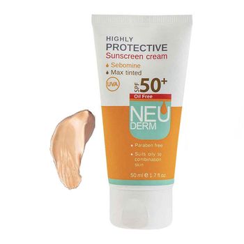 ضد آفتاب رنگی تیره فاقد چربی SPF50