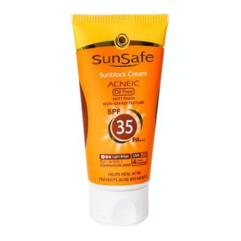 ضد آفتاب رنگی فاقد چربی SPF35 بژ روشن 