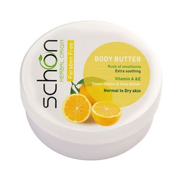 کرم بدن حاوی کره گیاهی لیمو پوست نرمال و خشک