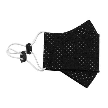 ماسک پارچه ای چهار لایه طرح خال خال مشکی