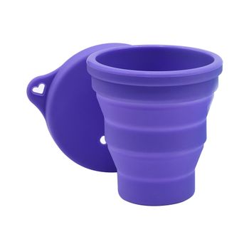 لیوان ضدعفونی کننده کاپ قاعدگی بنفش منفذ دار