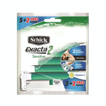 تیغ اصلاح مردانه 2 تیغه مدل Exacta 2 پوست حساس 7 عددی
