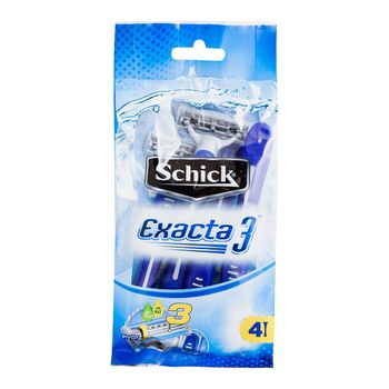 تیغ اصلاح مردانه 3 تیغه مدل Exacta 3 بسته 4 عددی