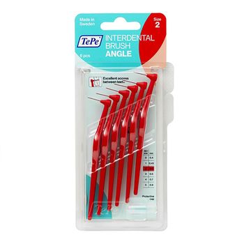 براش بین دندانی نرم مدل Angle بسته 6 عددی سایز 2