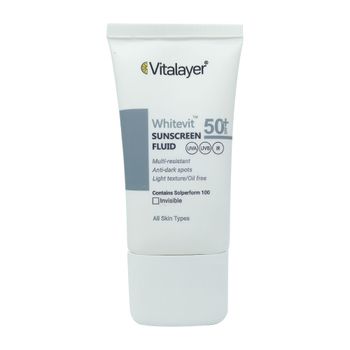 فلوئید ضد آفتاب و ضد لک spf 50 بی رنگ وایت ویت