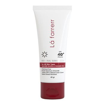 ضد آفتاب مینرال رنگی SPF40 مناسب انواع پوست
