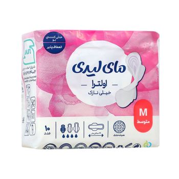 نوار بهداشتی اولترا همیشه خشک مشبک سایز متوسط 10 عددی